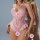 Sexy pink lace bodysuit with bow detail - flirty sleepwear set for women, pure allure nightwear