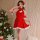 Sexy plus size christmas lingerie dress - naughty holiday role play costume & seductive matching set featuring festive red an...