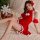 Sexy plus size christmas lingerie dress - naughty holiday role play costume & seductive matching set featuring festive red an...