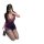 Sexy plus size lingerie set - purple ol office uniform deep v-neck sheer lace bodycon pencil skirt