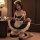 Sexy plus size maid costume set - seductive lingerie sleepwear outfit, easy-on/off temptation ensemble featuring lace details...