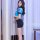 Sexy police & flight attendant costume set for women - revealing crop top skirt outfit with high-waisted bodycon design