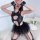 Sexy pu leather lace-up corset dress set featuring elegant mesh and tulle pleated mini dress, perfect for -style seductive o...
