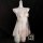 Sheer mesh cami bodysuit with butterfly cutouts and floral lace trim, displayed on a mannequin with pearl necklace.