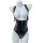Sexy pvc bodysuit featuring adjustable straps and a lace-up design, perfect for cosplay or evening wear.