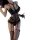 Sexy pvc bodysuit for women featuring mesh sheer design, bondage details, and bunny costume elements, perfect for club or cos...