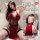 Sexy qipao lingerie set - gold velvet high-slit bodycon sleepwear & provocative uniform-inspired outfit featuring の desig...