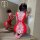 Sexy red sparkle lace bodysuit - holiday erotic mesh dress for christmas & new year parties