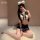 Sexy sailor uniform set for small bust - cute schoolgirl pleated skirt & top, no-remove lingerie outfit