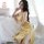 Sexy satin sleep dress & robe set – slip-on sleeveless nightgown with slit skirt, luxe lingerie-inspired pajama ensemble