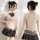 Sexy schoolgirl costume set with plaid skirt and bow, perfect for parties & cosplay. cute & seductive role play outfit.