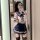 Sexy schoolgirl jk uniform set featuring flirty pleated skirt, perfect role play outfit for adults.