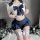 New sexy schoolgirl jk uniform set – pure & tempting pleated skirt, sailor outfit, seductive student costume featuring a whit...