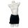 Sexy secretary costume set - elegant white top with heart design, black mini skirt, perfect for role play and seductive ol li...