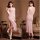 Sexy sheer bodycon dress with high slit and mesh backless design, perfect for women seeking elegance and allure at nightclubs...