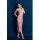 Sexy sheer bodycon dress with high slit and mesh backless design, perfect for women seeking elegance and allure.