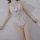 Sexy sheer bunny costume for women featuring lace details and open crotch design, perfect for christmas and new year holiday ...