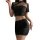 Sexy sheer cheongsam lingerie set featuring a seductive mesh bodycon mini skirt and matching top, perfect for intimate play.
