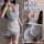 Sexy sheer japanese maid costume dress with apron - cute cosplay outfit for women