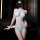 Sexy sheer lace bodysuit set featuring ripped mesh thong design, perfect for women seeking stylish and revealing plus-size in...