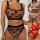 Sexy sheer heart-print lingerie set: black, white, red mesh two-piece intimates for women – trendy us/eu style.