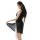 Sexy sheer black dress with vintage rose embellishment and slit design, perfect for nightclub outfits.