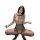 Sexy sheer mesh lingerie set with open-crotch design, featuring transparent sleepwear and provocative costume outfit for smal...
