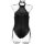 Sexy glossy pvc halter bodysuit with side ties and backless design, perfect for a bold swimwear-style look.