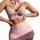 Sexy striped bow mini skirt set - tempting bodycon lace lingerie outfit for women featuring a sheer bralette with pink accent...