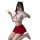 Sexy student role play outfit featuring a split-style pleated skirt and top set, perfect for small bust sizes with flirty ele...