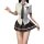 Sexy student uniform lingerie set featuring a white blouse with a plaid tie and matching skirt, perfect for adults seeking a ...