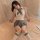 Sexy student uniform lingerie set - hot open-crotch bodysuit for women, seductive sleepwear outfit featuring a white top with...