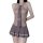 Sexy sweet-cool student uniform mesh dress set with sheer tights & matching top