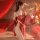 Sexy tang dynasty sleepwear set featuring a sheer silk hanfu-inspired robe with floral embroidery and belly-dance style dudou...
