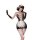Sexy tear-away maid costume set - sheer mesh lingerie outfit with rear cut-out & peekaboo chest design