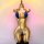 Sexy three-piece bikini set for couples, featuring a golden mannequin display with blue accents, perfect for intimate nights ...