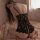 Sexy transparent lace lingerie set - seductive role play bodysuit with open crotch design for passionate nights