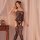 Woman wearing sexy transparent mesh bodysuit with lace detailing, trendy -style erotic lingerie for women, wholesale availab...