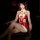 Sexy velvet nightgown for christmas - cute role play lingerie sleep dress, holiday costume outfit featuring red and white des...