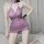 Sexy vintage butterfly floral sheer cheongsam set - lace-up bodycon sleepwear outfit