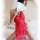 Sexy vintage split cheongsam lingerie set - lace trim sheer sleepwear, no-remove design for bold elegance