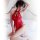Sexy vintage split cheongsam lingerie set - lace trim sheer sleepwear, no-remove design for bold elegance