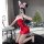 Sexy womens chinese-inspired lingerie set featuring a flirty qipao-style tight design, perfect for plus-size wearers seeking ...