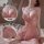 Sexy womens sleepwear set - push-up lace cami dress with underwire, featuring a semi-transparent design and elegant lace deta...