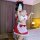 Sexy new year christmas costume lingerie velvet nightgown role play outfit set featuring a maid-themed outfit with red accent...