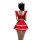 Sexy new year lingerie set - christmas-themed red costume with ruffled skirt and headband, perfect for festive sleepwear.