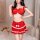 Sexy new year lingerie set - christmas-themed red outfit with ruffles and pom-poms, perfect for festive sleepwear and winter ...