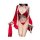 Sexy new year themed lingerie set - three-piece holiday costume with open-crotch design for playful outfit inspiration