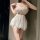 New sheer floral fairy sleepwear set featuring a romantic lace cami and skirt ensemble, perfect for women seeking elegant and...