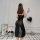 Sexy sheer lace cami dress with side slit, romantic mesh nightgown for women, perfect for romantic evenings.